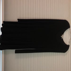 Plain black long sleeve dress